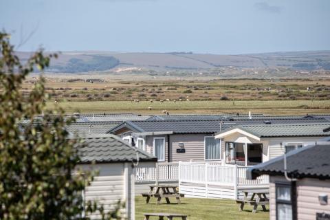 Views of the Country Park from Surf Bay Holiday Park