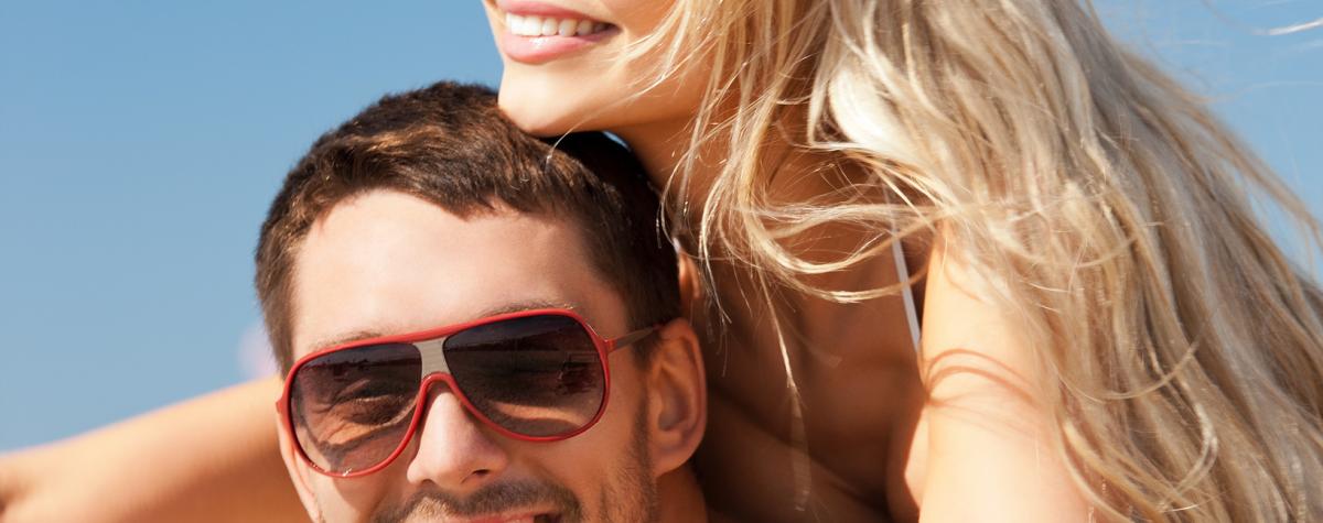 Couple enjoying sunshine