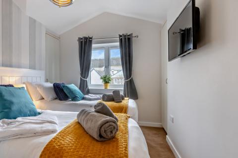 the double bedroom at Breakwater holiday apartment