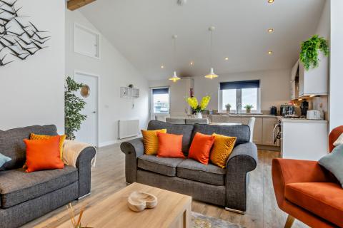 lounge area in the Breakwater holiday apartment