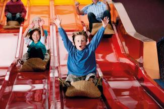 fun on the slides at the Milky Way
