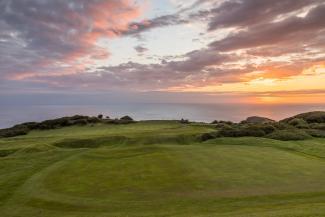 Ilfracombe golf course at sunset